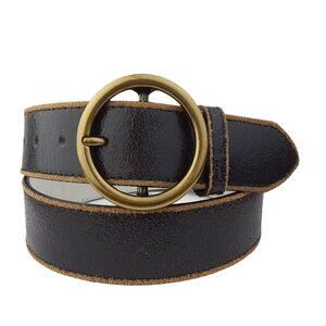 Wholesale Vintage Leather belt with distress burnish edge